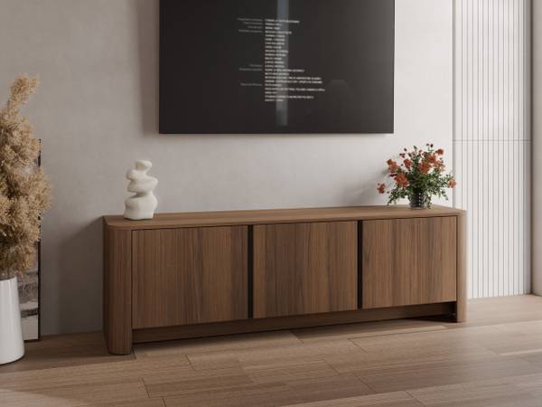 TV-Lowboard Bari Braun - Holzwerkstoff - 168 x 52 x 39 cm