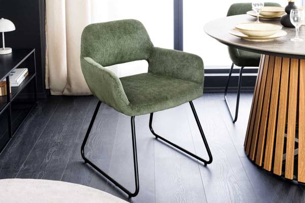 Stuhl MUSTANG Grün - Cord - Polyester - 56 x 77 x 59 cm