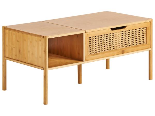 Couchtisch SURREY Blau - Bambus - 99 x 43 x 1 cm