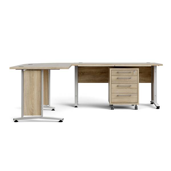 Bureau Prime bruin - deels massief hout - 230 x 75 x 200 cm