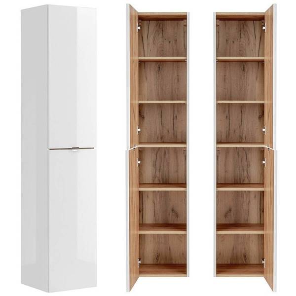 Badmöbel-Set TOSKANA-56-492 4er-Set Weiß - Holzwerkstoff - 190 x 190 x 46 cm