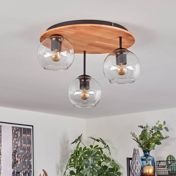 Deckenleuchte Cesaro Holzwerkstoff - Metall - 42 x 21 x 43 cm