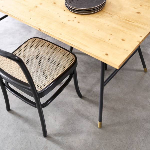 Tisch ROBIN Beige - Massivholz - 160 x 75 x 80 cm