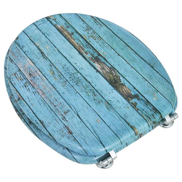 Siège de toilette 3002840-3 Bleu - Bois manufacturé - 38 x 1 x 44 cm