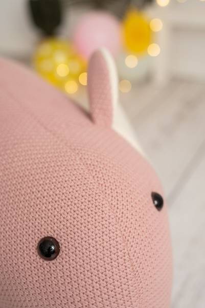 Schaukeltier Elefant Pink - Baumwollstoff - 35 x 48 x 90 cm