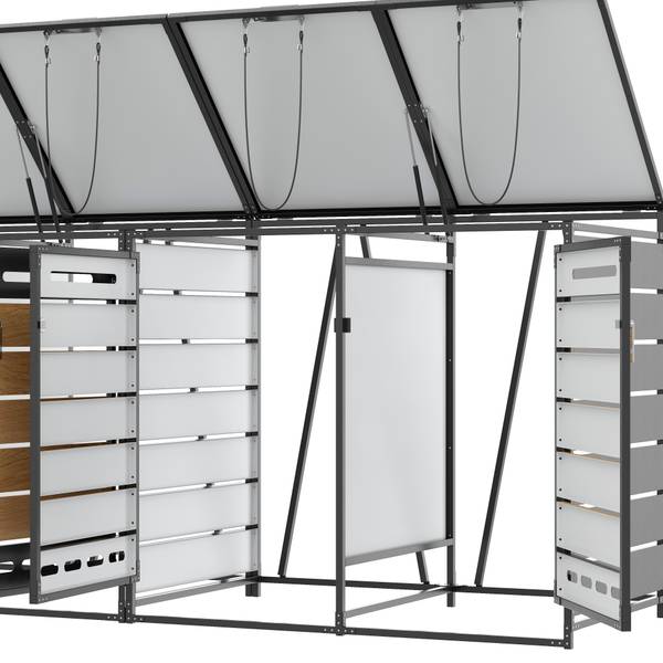 Mülltonnenverkleidung lelantos Ⅵ 4er Set Tiefe: 262 cm
