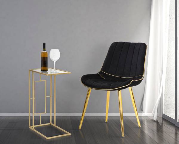 Beistelltisch C Gold - Metall - 41 x 60 x 26 cm
