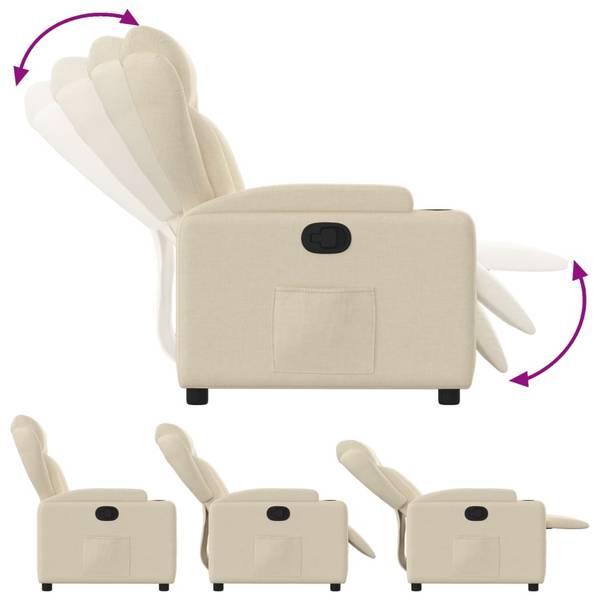 Fauteuil inclinable 3032418-1 Crème - Blanc