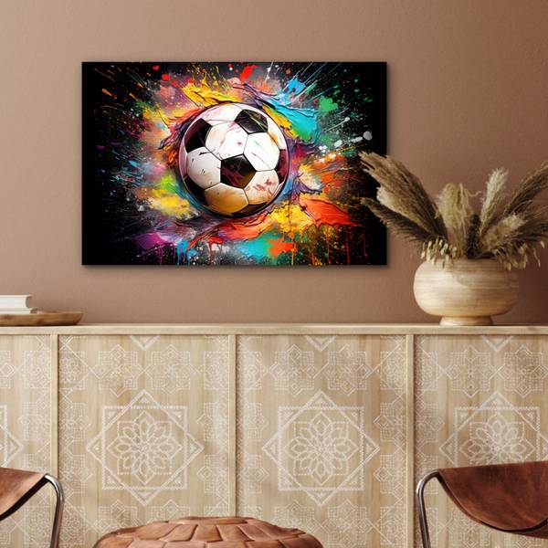 METALLBILD Fußball 60 x 40 cm