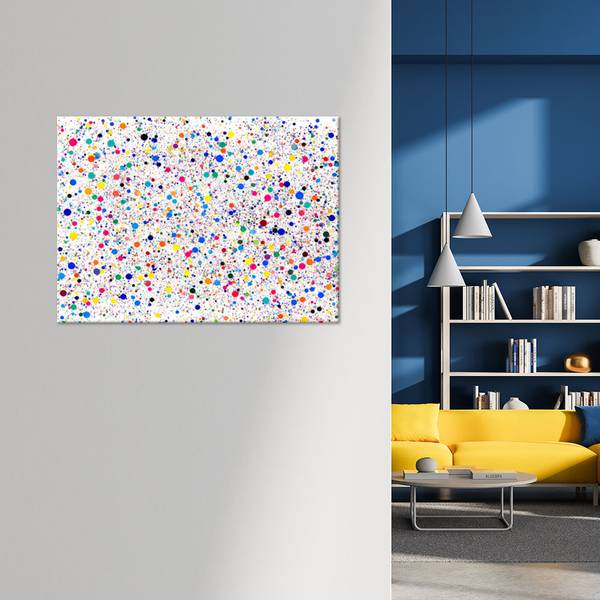 Wandbild Punkte 100 x 70 cm