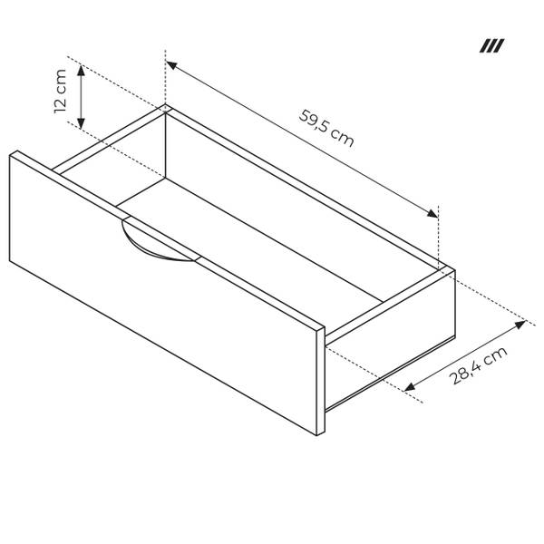 Ladekast Lanzarote bruin - plaatmateriaal op houtbasis - 164 x 82 x 38 cm