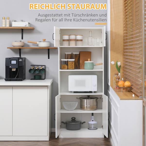 Küchenschrank 835-684V90WT Weiß - Holzwerkstoff - 40 x 170 x 70 cm