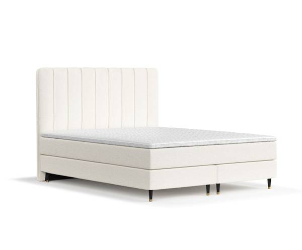 Boxspringbett Kobbe  Ecru - Liegefläche Breite: 180 cm