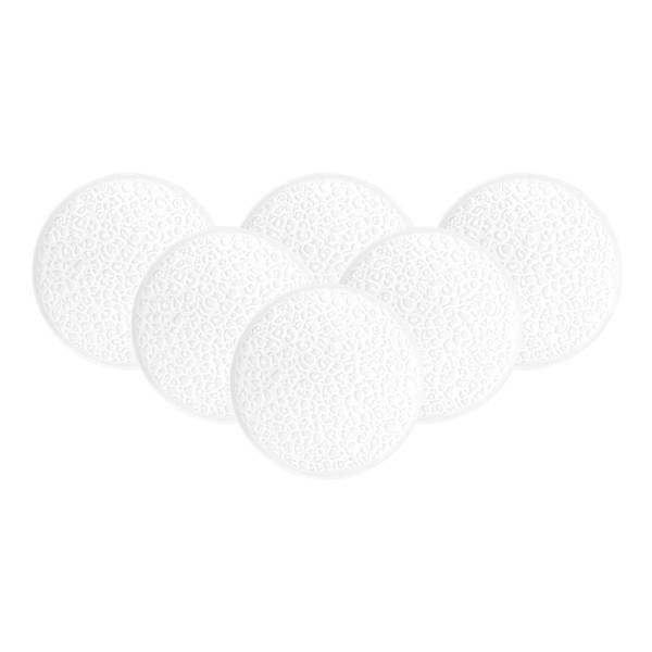 Brotteller Nori Home 6er Set Weiß - Porzellan - 17 x 2 x 17 cm