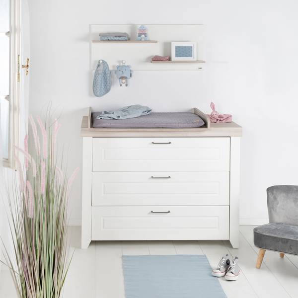 Set de chambre bébé Felicia 3 pcs Blanc - Acier inoxydable