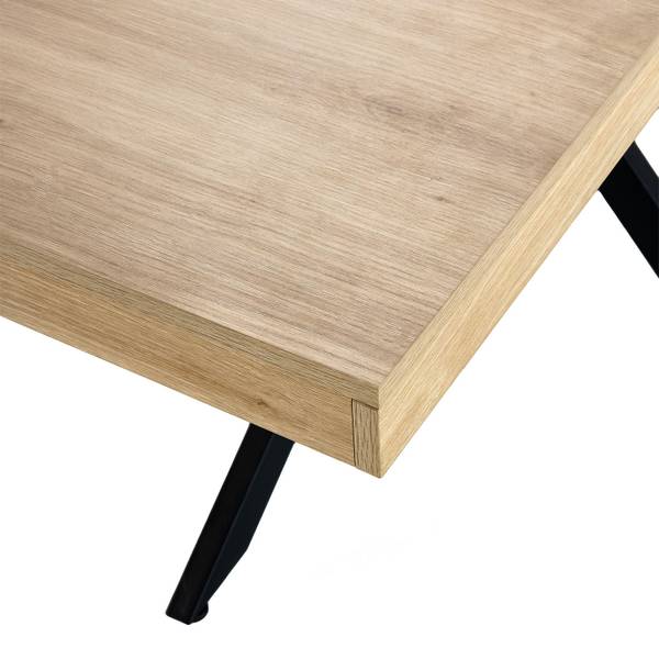 Table salle à manger extensible Genova Marron - Bois manufacturé - 140 x 75 x 80 cm