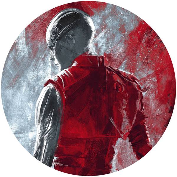 Selbstklebende Wandtattoo 611779 Rot - Vinyl - 128 x 128 x 128 cm