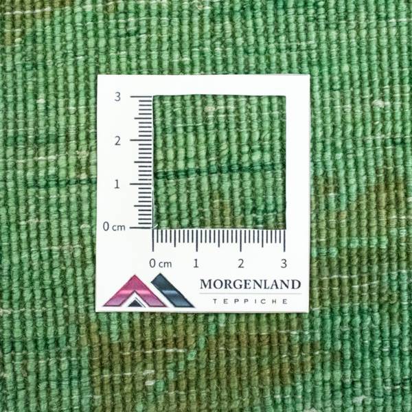 Handgeknüpft Kurzflorteppiche Grün - Wolle - 78 x 1 x 123 cm