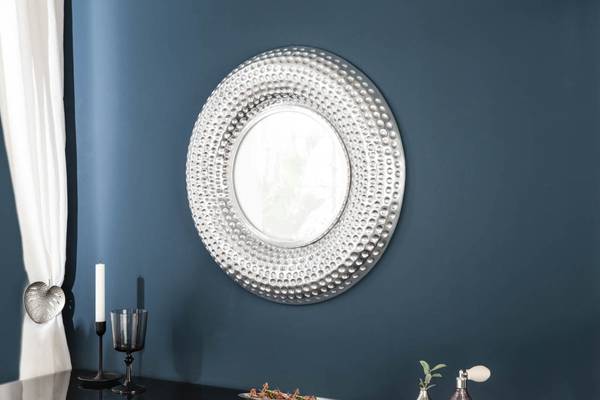 Wandspiegel ORIENT Silber - Aluminium - Spiegelglas - 60 x 60 x 5 cm