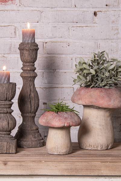 Bloempot Paddenstoel Aureliasi bruin - steen - 21 x 23 x 21 cm