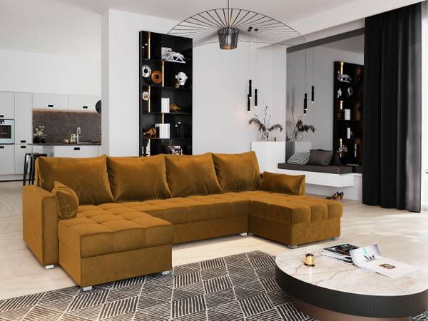 Ecksofa NAKO Senfgelb