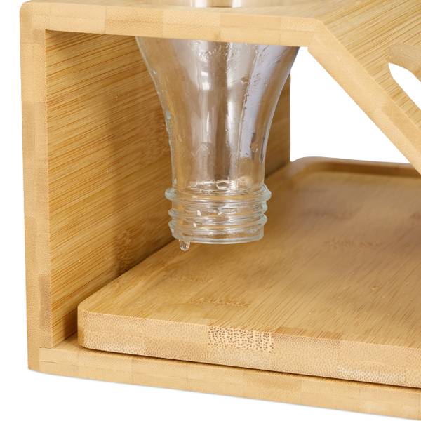 Support pour 3 bouteilles Marron - Bois composite - 30 x 13 x 18 cm