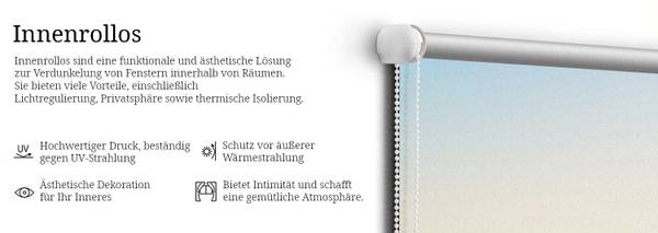 Innenrollo Seerosen 50 x 50 cm