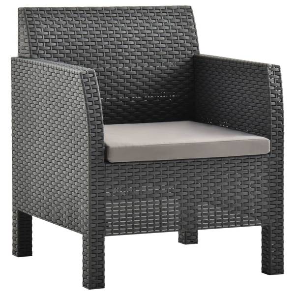 Salon de jardin 315641 (lot de 2) Gris - Polyester - Polypropylène - 58 x 41 x 58 cm
