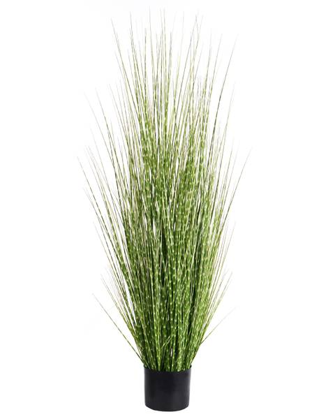 Kunstpflanze ZEBRA GRASS Schwarz - Grün - Kunststoff - 40 x 120 x 40 cm