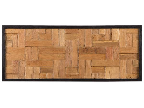 Wanddecoratie TOLUCA bruin - massief hout - 100 x 40 x 4 cm