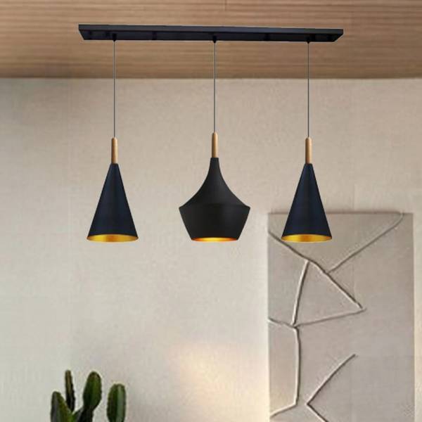 Pendelleuchte Ystad Schwarz - Metall - 16 x 36 x 85 cm