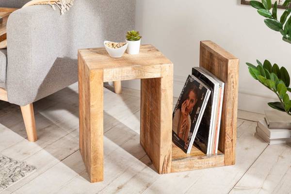 Beistelltisch S Braun - Massivholz - 45 x 60 x 30 cm