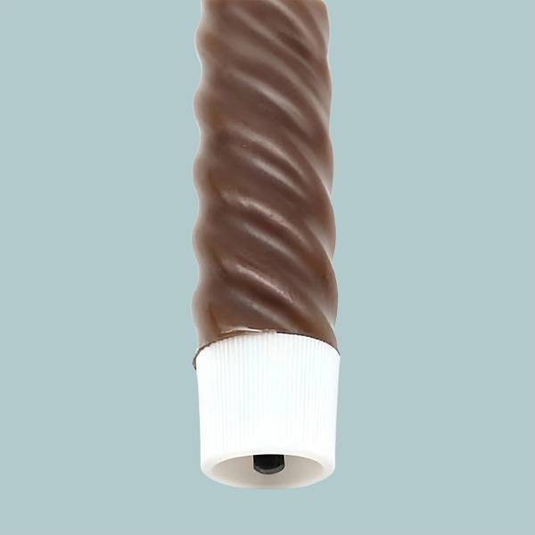 LED Stabkerzen 6er Set Braun