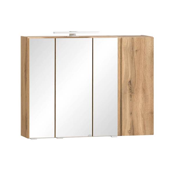 Badmöbel-Set VASTO-03-4 2er-Set Grau - Spiegelglas - 85 x 200 x 35 cm