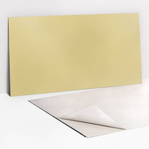 Zelfklevend Wandpaneel Luteo geel - polyester-PVC - 100 x 50 x 0 cm
