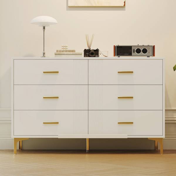 Sideboard Braxuins Weiß - Holzwerkstoff - 120 x 76 x 40 cm