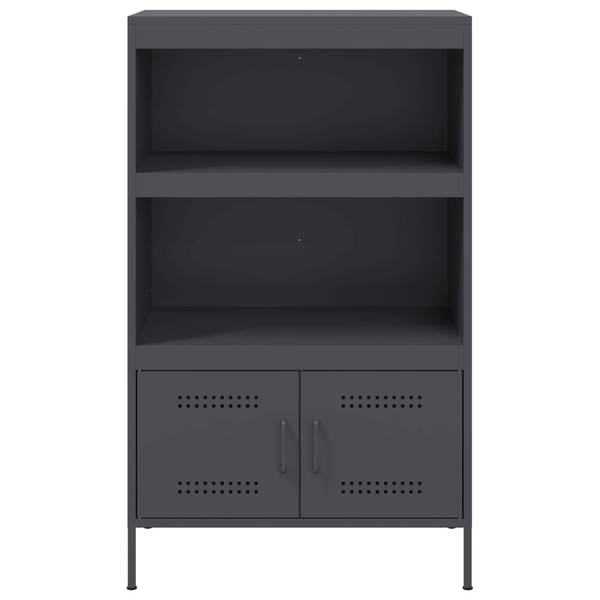 Highboard DE9771 Grau - Metall - 39 x 113 x 68 cm
