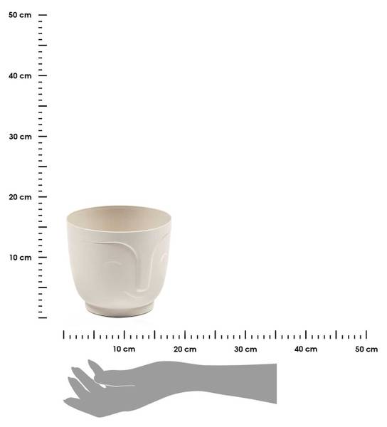 Blumentopf Zoe Beige - 17 x 15 x 17 cm - Anzahl Teile im Set: 1