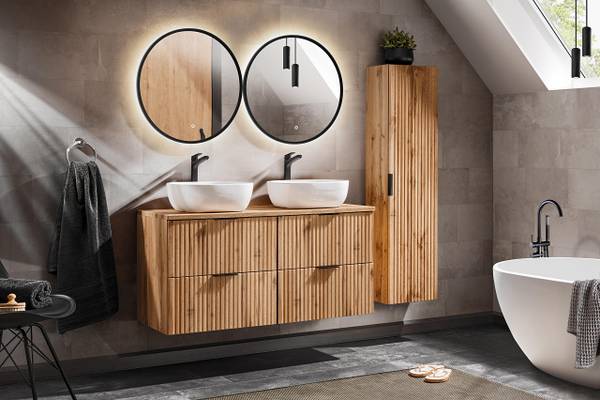 Schrank unter waschbecken ADEL CUW80 2D Eiche