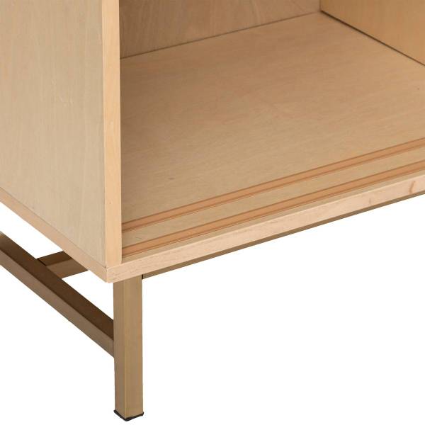 TV-Schrank RAYO Beige - Metall - 40 x 50 x 140 cm