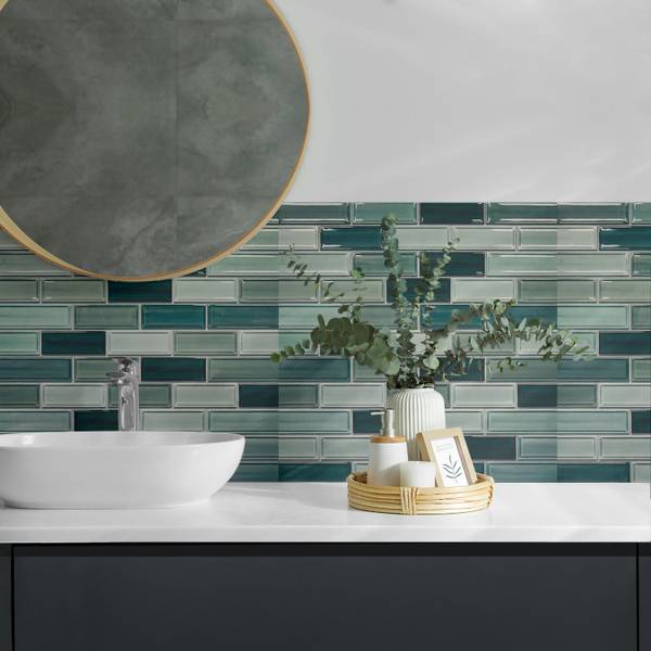 Fliesen Plattenmuster Mosaik 4er Set 50 x 50 cm