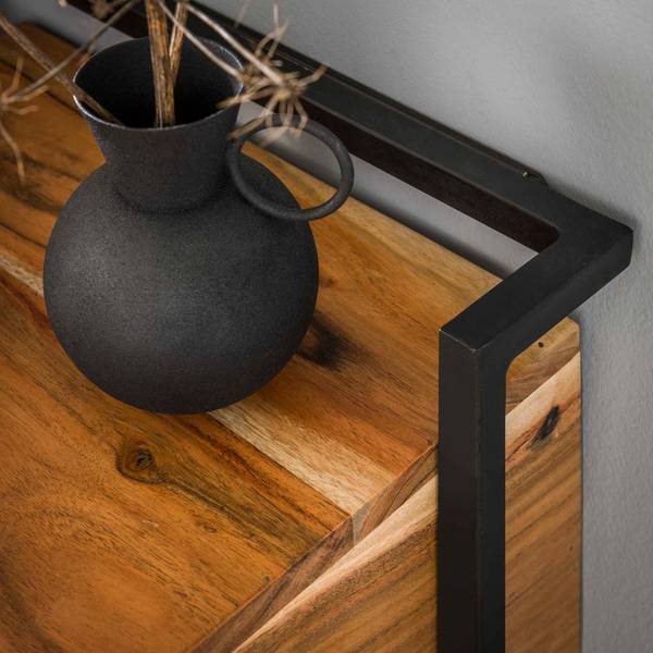 Hängender Nachttisch Air Solid Braun - Massivholz - 35 x 45 x 44 cm