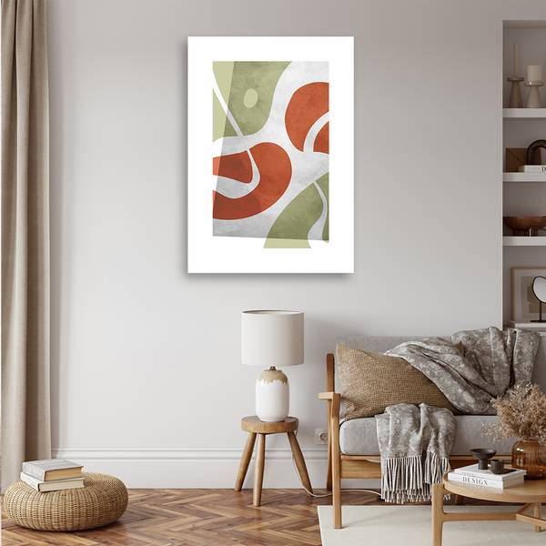 Wandbild abstrakte formen im boho-stil 60 x 90 cm