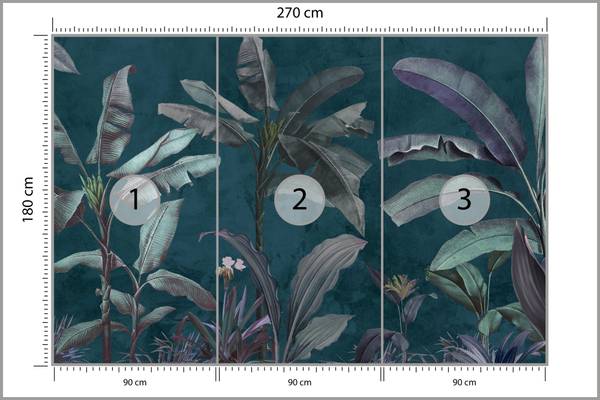 Fototapete BANANENBÄUME Blätter Natur 270 x 180 x 180 cm
