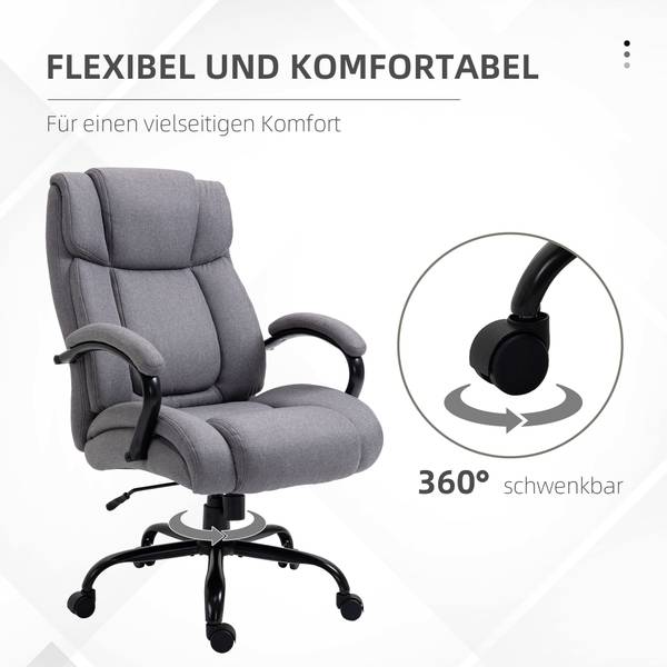 Bürostuhl ergonomisch 921-471LG Glas Grau