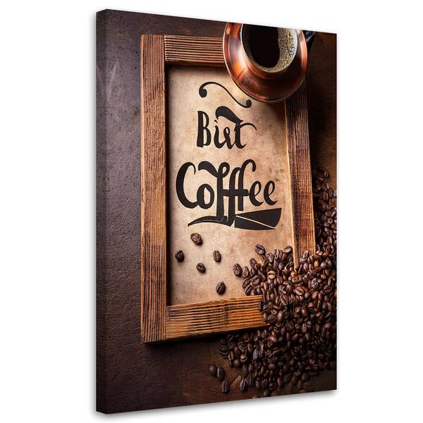 Wandbild Kaffee Bildunterschrift 70 x 100 cm