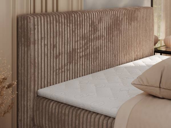 Boxspringbett TILIANO KING Braun - H3 - Liegefläche Breite: 140 cm