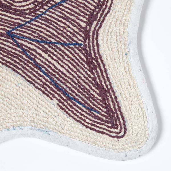 Tapijt RU1187 blauw - katoen - 40 x 1 x 75 cm
