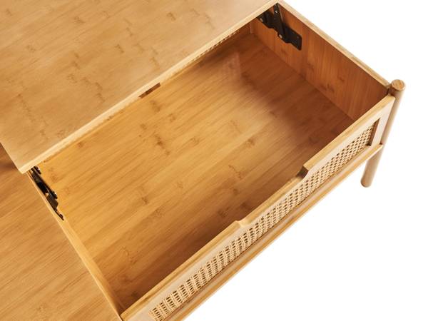 Couchtisch SURREY Blau - Bambus - 99 x 43 x 1 cm