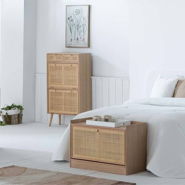 Schuhbank Trento Braun - Holzwerkstoff - 80 x 53 x 38 cm